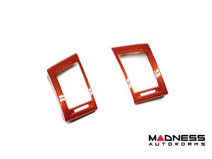 Jaguar F-TYPE Interior Trim - Carbon Fiber - Air Vent Cover Trim Kit - Orange Candy Jaguar F-TYPE Interior Trim - Carbon Fiber - Air Vent Cover Trim Kit - Orange Candy